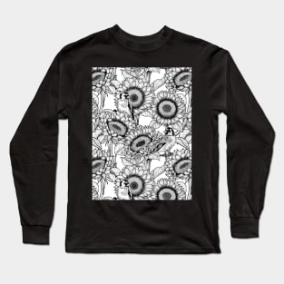 Sunflowers and goldfinches Long Sleeve T-Shirt